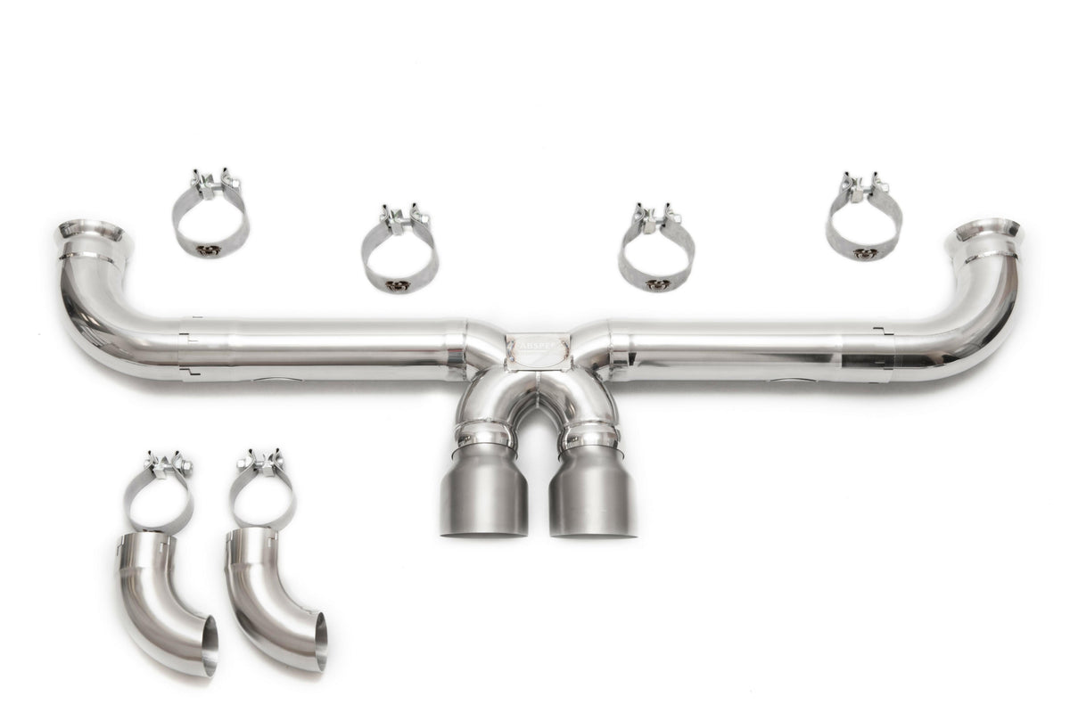 2014-2016 Porsche 991 GT3 / GT3 RS Catback Fabspeed Competition Race X-Pipe - Brushed Stainless Steel