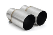 2017-2019 Porsche 991.2 Carrera Fabspeed Deluxe Dual Style Tips (for PSE) - Brushed Stainless Steel