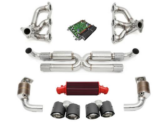 2017-2019 Porsche 991.2 Carrera Fabspeed Performance Package - Porsche Sport Exhaust (PSE) / STREET - Includes Sport Cats / Carbon Fiber