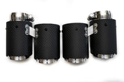 2012-2016 Porsche 991 Carrera Fabspeed Deluxe Quad-Style Tips (PSE / Carrera S) - Carbon Fiber