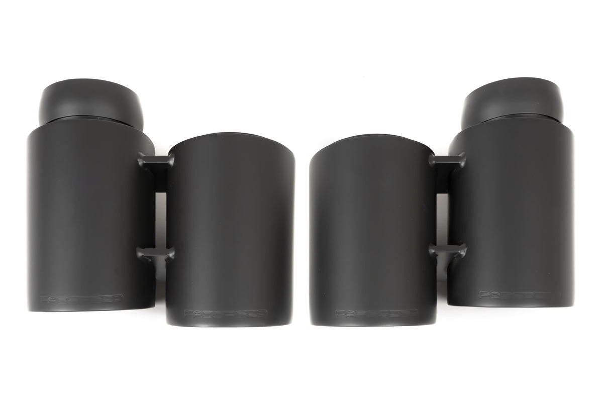 2012-2016 Porsche 991 Carrera Fabspeed Deluxe Quad-Style Tips (PSE / Carrera S) - Satin Black
