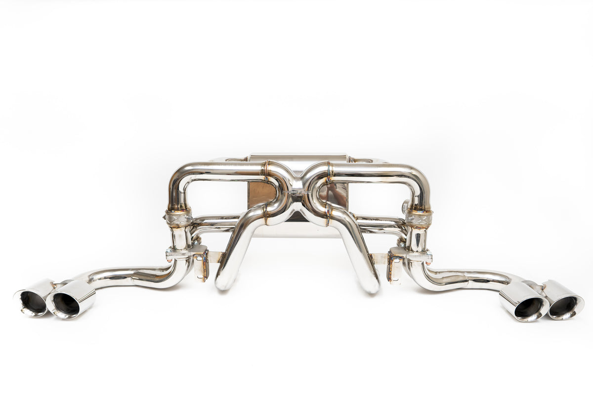 1999-2005 Ferrari 360 Fabspeed Valved Performance Exhaust System - Polished Stainless Steel