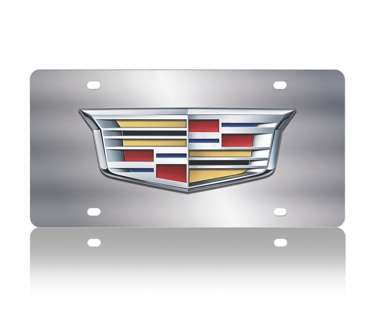 2014 Cadillac Stainless Steel License Plate