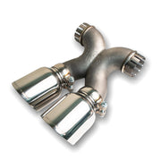 2013-2016 Porsche 981 Boxster/Cayman Fabspeed Maxflo TRUE X-Pipe with Dual Tips - Polished Stainless Steel