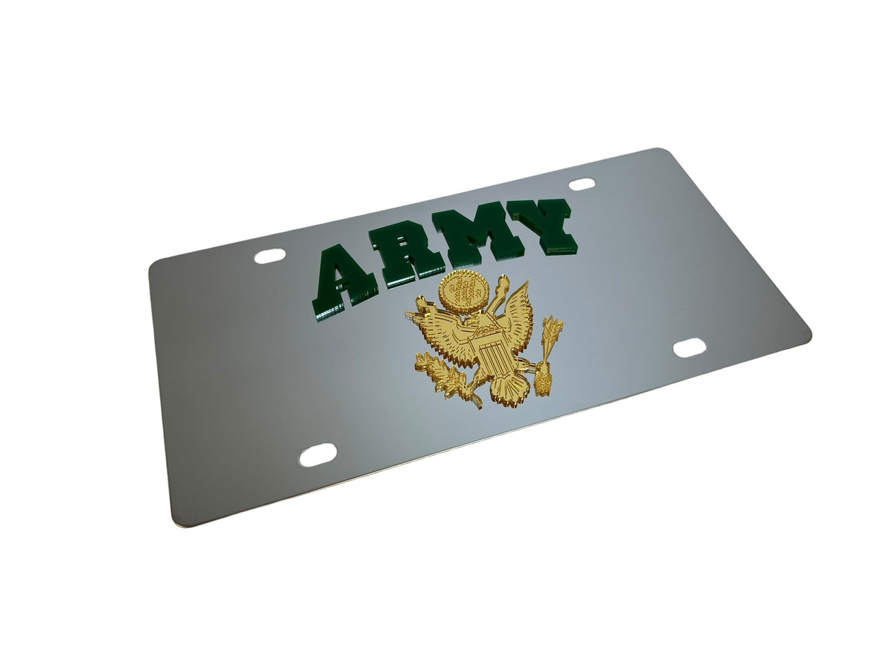 Army Stainless Steel License Plate