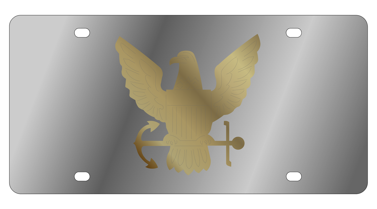 US Navy Stainless Steel License Plate