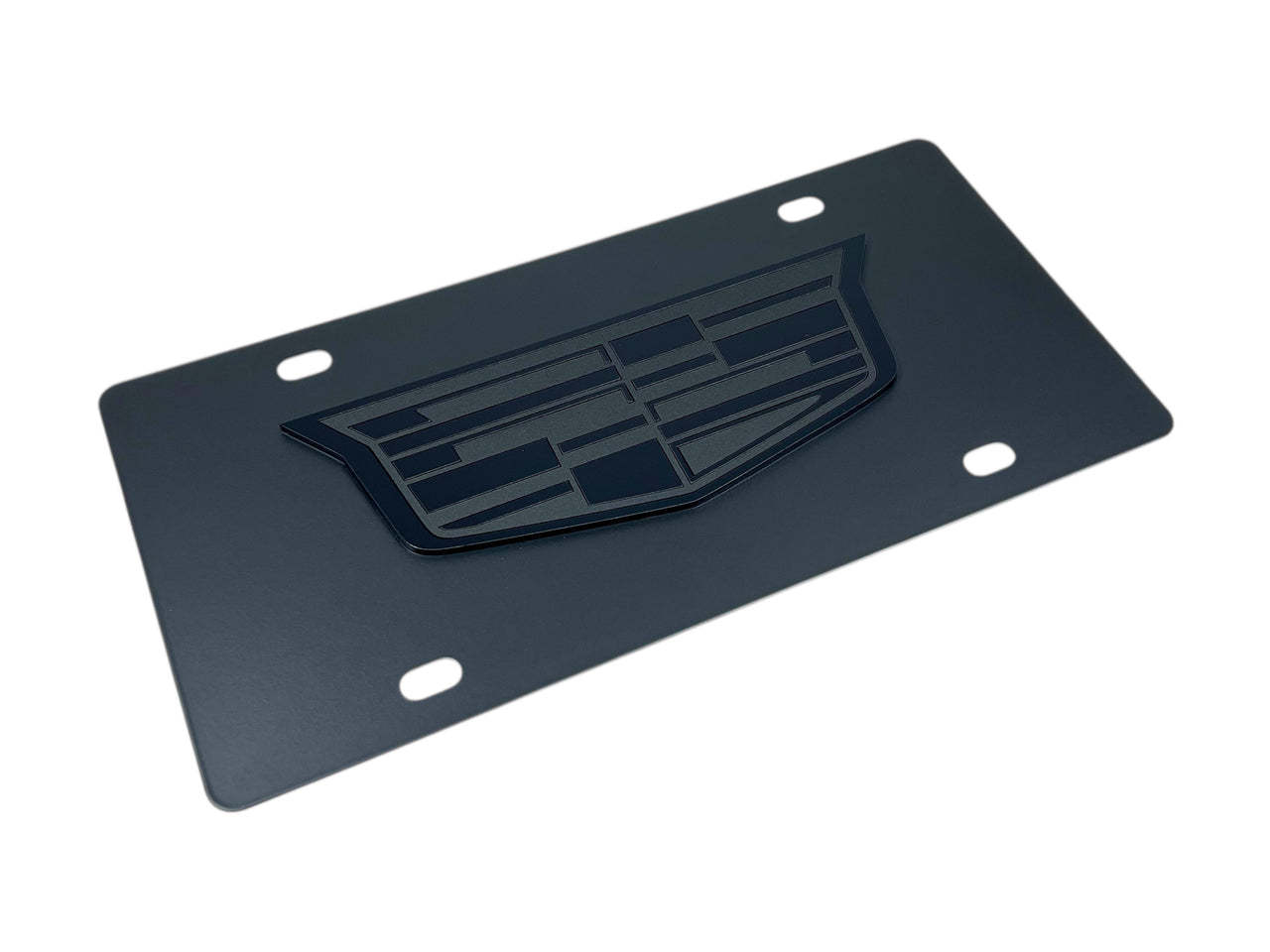 Cadillac Black Out Carbon Steel License Plate