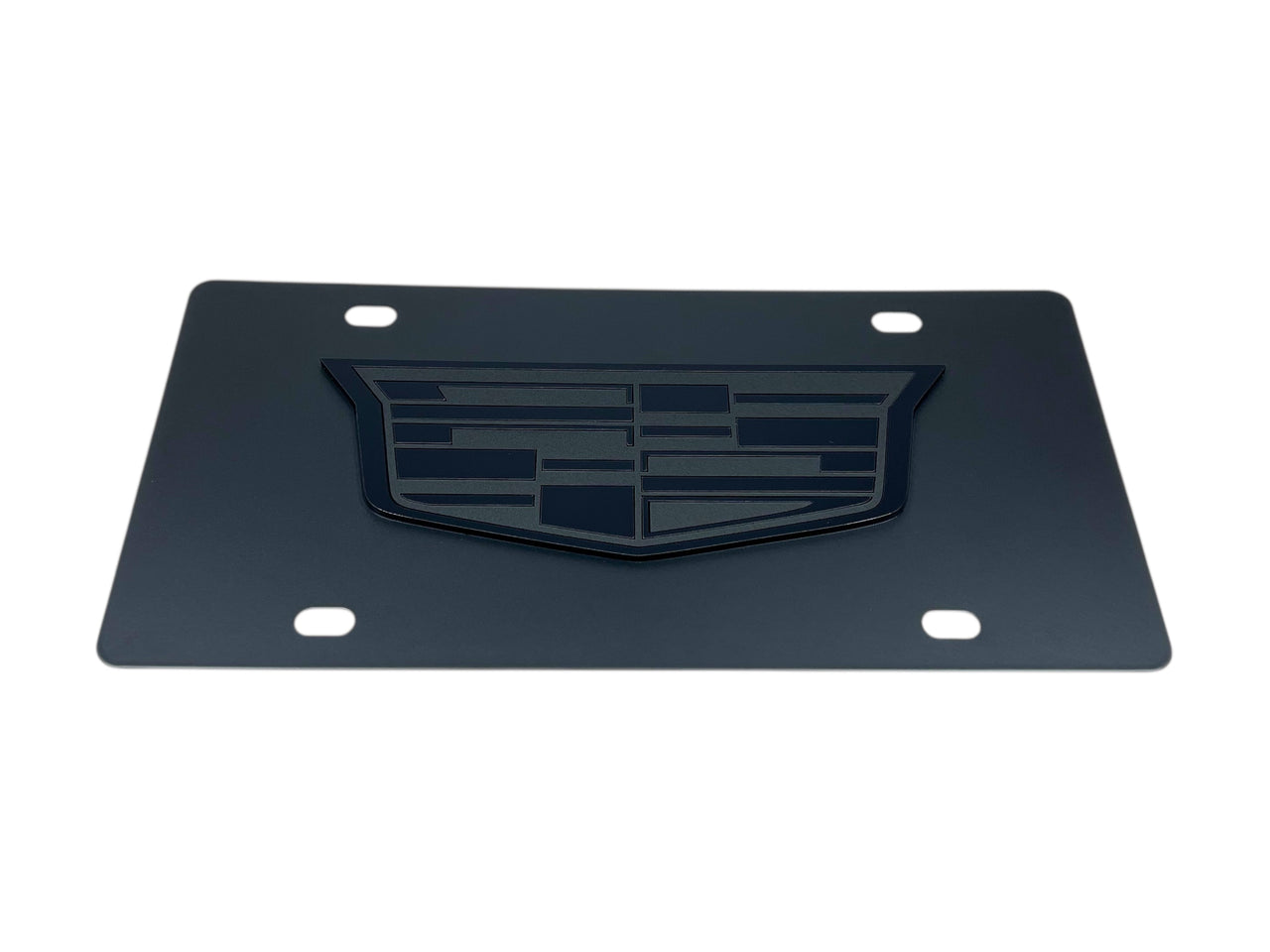 Cadillac Black Out Carbon Steel License Plate
