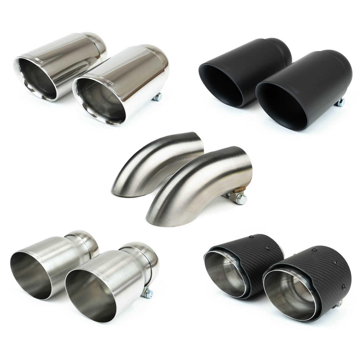 2020-2026 Porsche 718 GT4 / GTS / Spyder Fabspeed Deluxe Exhaust Tips - image 1