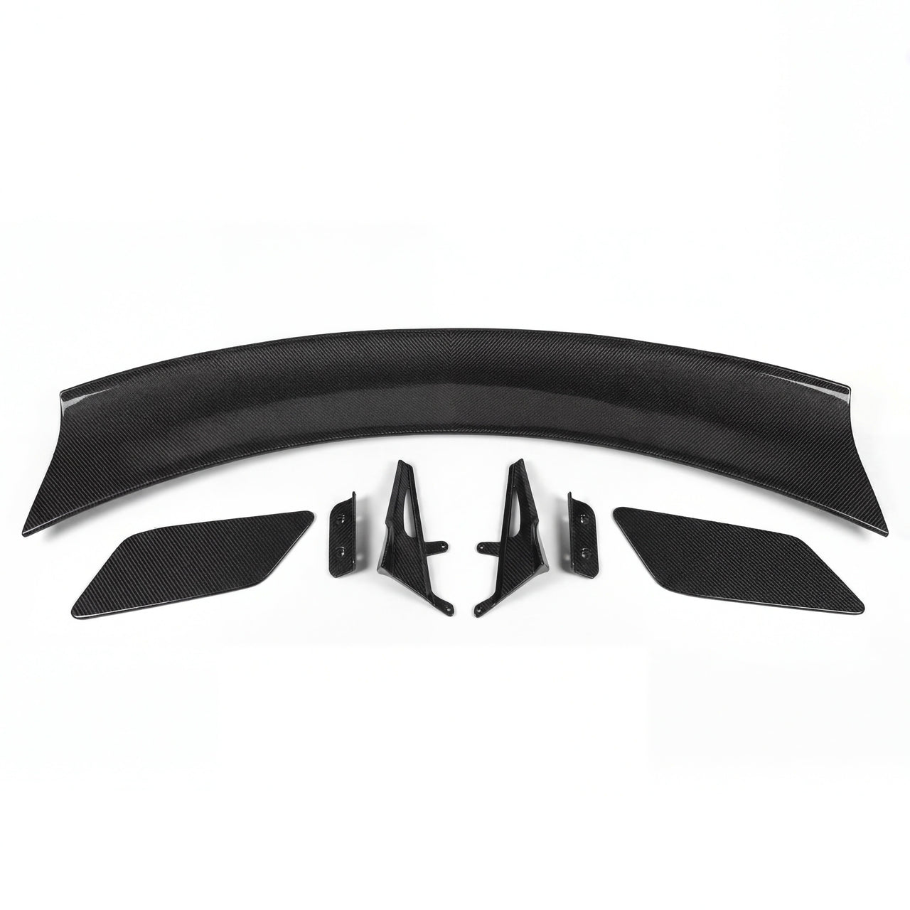 2024–2026 Mustang S650 Heritage SC™ V-Shaped Dry Gloss Carbon Fiber Rear Wing W/ Ducktail-Style Decklid