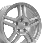 OE Wheels AC04 17x8 Gloss Silver wheel, 5x114.3, 45mm offset