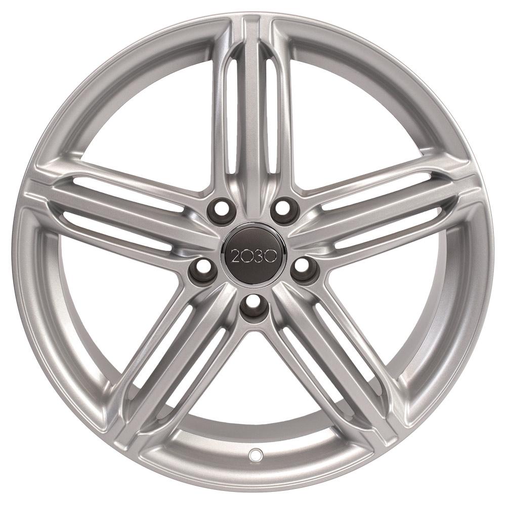 Set of 4 OE Wheels AU12 18x8 Gloss Silver wheel, 5x112, 35mm offset