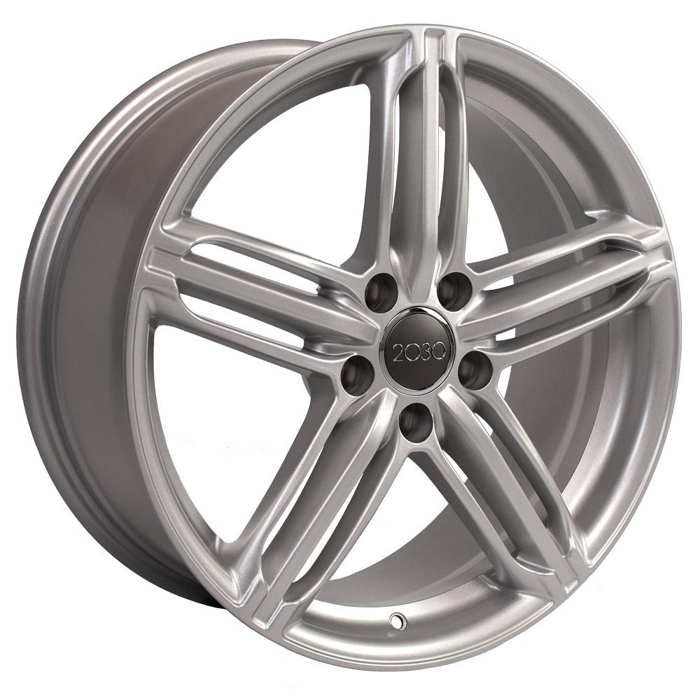 OE Wheels AU12 18x8 Gloss Silver wheel, 5x112, 35mm offset