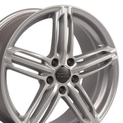 OE Wheels AU12 18x8 Gloss Silver wheel, 5x112, 35mm offset