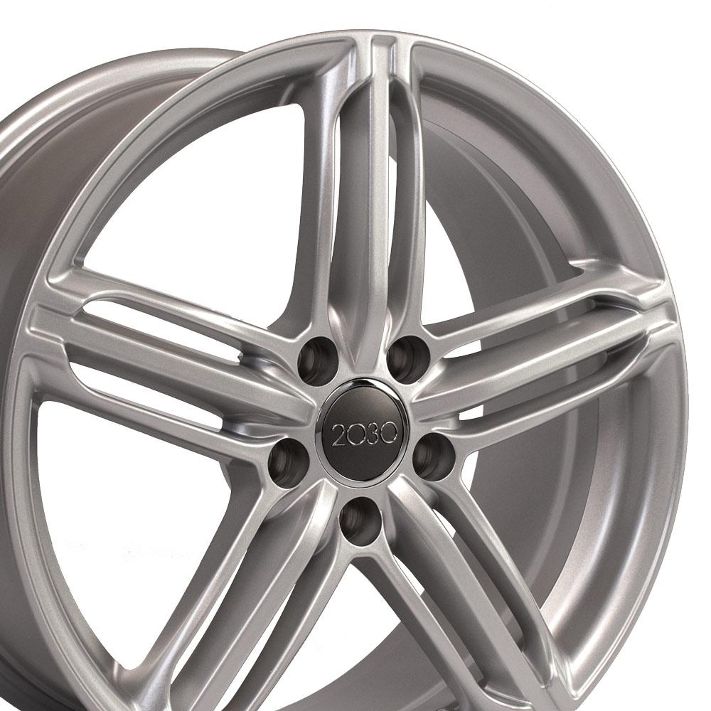OE Wheels AU12 18x8 Gloss Silver wheel, 5x112, 35mm offset
