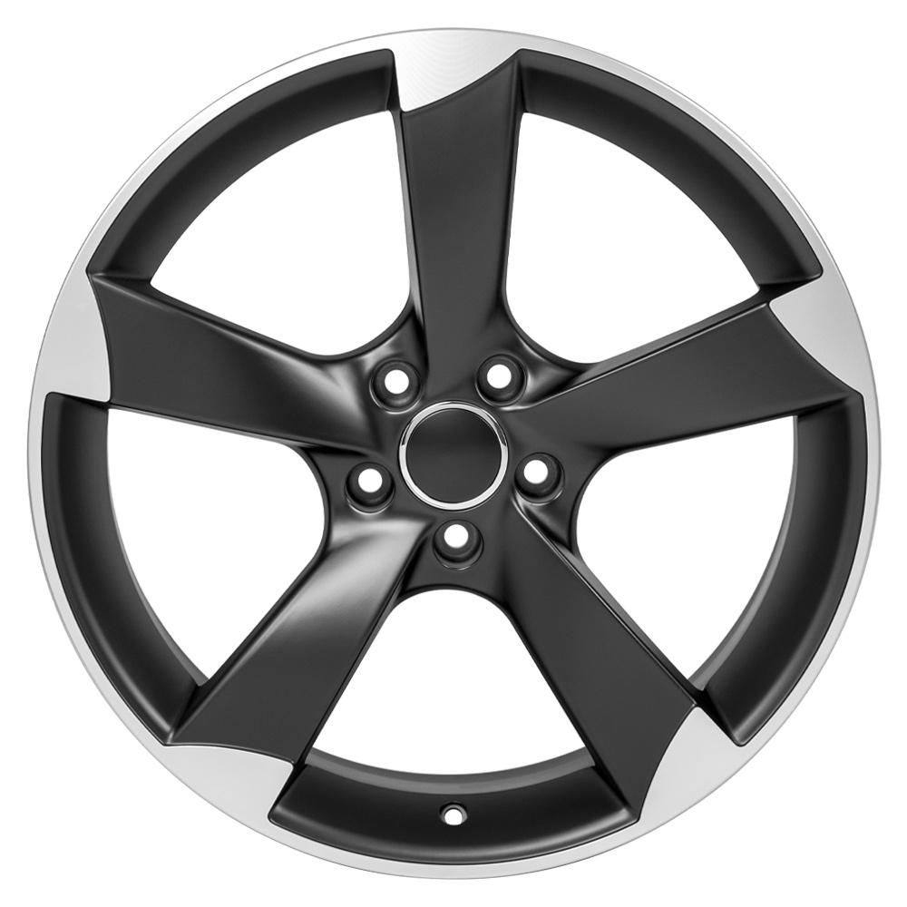 Set of 4 OE Wheels AU29 19x8.5 Satin Black Machined wheel, 5x112, 35mm offset
