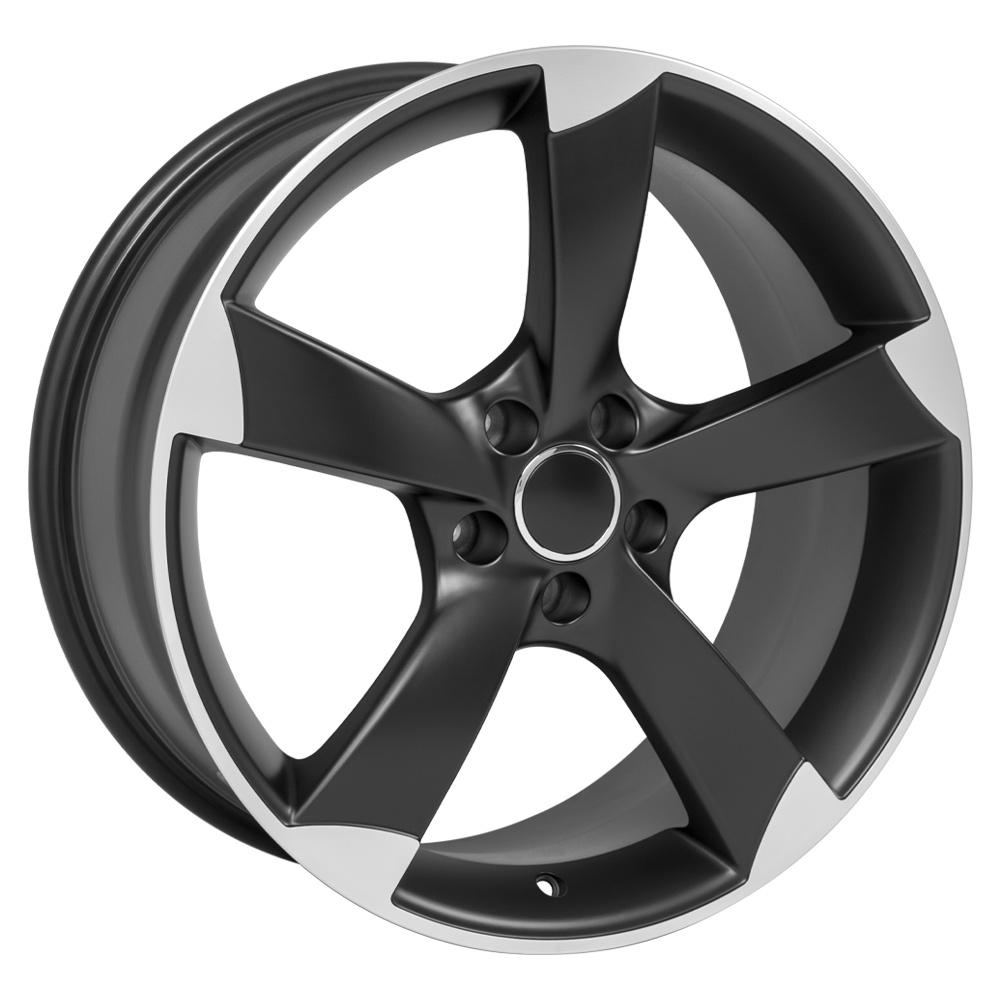 Set of 4 OE Wheels AU29 19x8.5 Satin Black Machined wheel, 5x112, 35mm offset