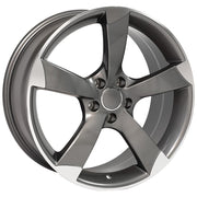 OE Wheels AU29 19x8.5 Gloss Gunmetal Machined wheel, 5x112, 35mm offset