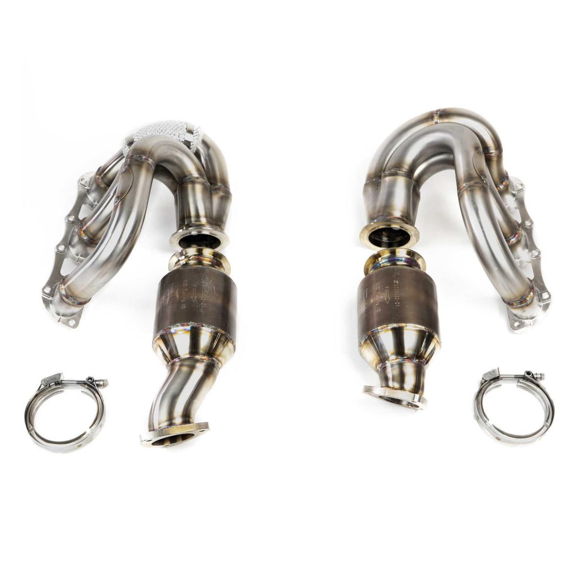 2015-2016 Porsche 981 Cayman GT4 / Boxster Spyder Fabspeed RENNKRAFT Modular Headers with HJS Catalytic Converters - image 1