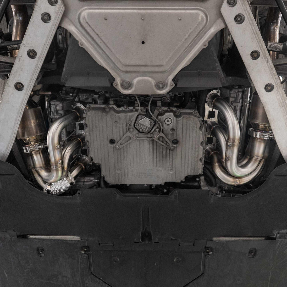 2015-2016 Porsche 981 Cayman GT4 / Boxster Spyder Fabspeed RENNKRAFT Modular Headers with HJS Catalytic Converters - image 9