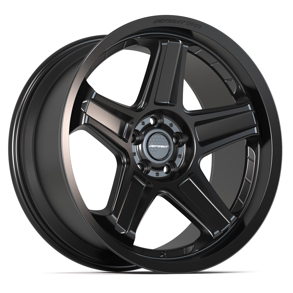 Set of 4 Defiant DF07 20x9.5 Satin Black wheel, 5x115, 15mm offset