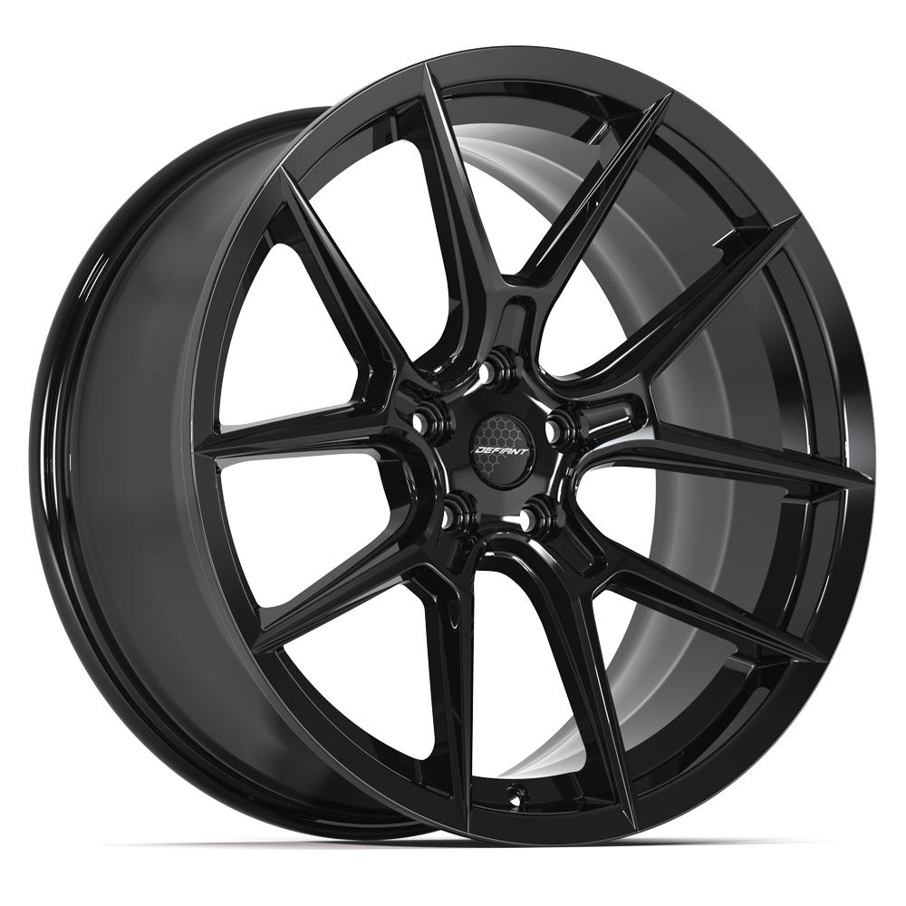 Set of 4 Defiant DF08 20x9 Gloss Black wheel, 5x114.3, 35mm offset