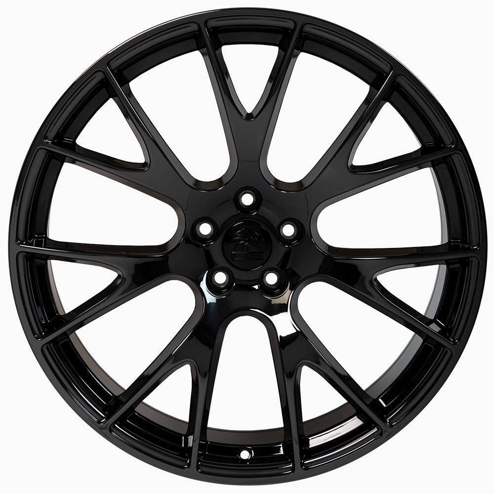 Set of 4 OE Wheels DG15 22x9 Gloss Black wheel, 5x115, 18mm offset