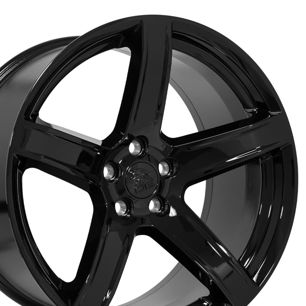 OE Wheels DG22 20x9.5 and 20x10.5 Gloss Black staggered wheel set
