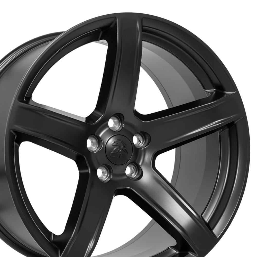 OE Wheels DG22 20x9.5 and 20x10.5 Satin Black staggered wheel set