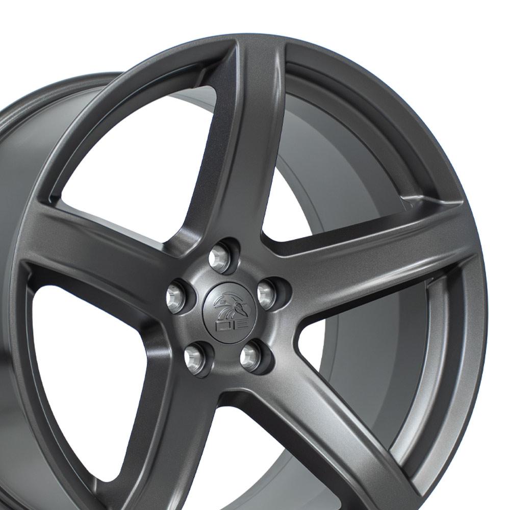 OE Wheels DG22 20x9.5 and 20x10.5 Satin Gunmetal staggered wheel set
