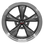 Set of 4 OE Wheels FR01 17x8 Gloss Anthracite Machined Lip wheel, 5x114.3, 29.5mm offset