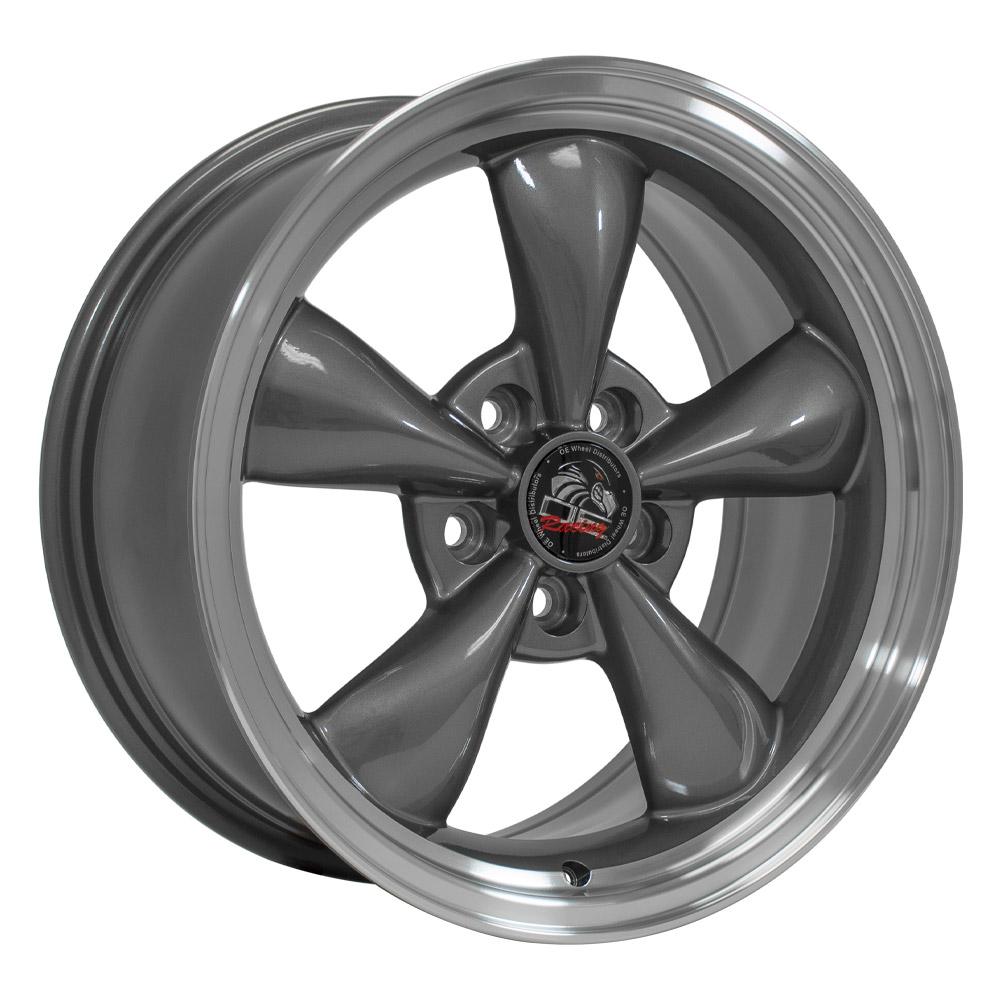 Set of 4 OE Wheels FR01 17x9 Gloss Anthracite Machined Lip wheel, 5x114.3, 24mm offset