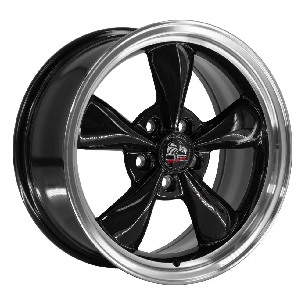 OE Wheels FR01 17x8 Gloss Black Machined Lip wheel, 5x114.3, 29.5mm offset