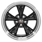 Set of 4 OE Wheels FR01 17x9 Gloss Black Machined Lip wheel, 5x114.3, 24mm offset