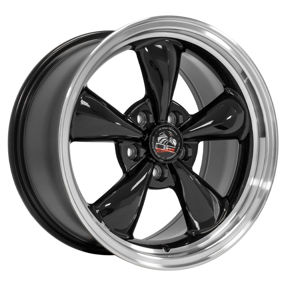 OE Wheels FR01 17x9 Gloss Black Machined Lip wheel, 5x114.3, 24mm offset