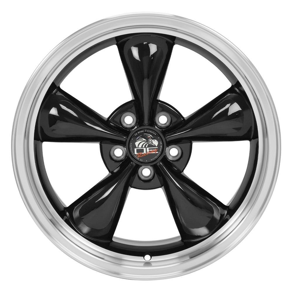 Set of 4 OE Wheels FR01 18x9 Gloss Black Machined Lip wheel, 5x114.3, 24mm offset