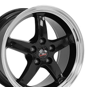 OE Wheels FR04B 17x9 Gloss Black Machined Lip wheel, 5x114.3, 24mm offset