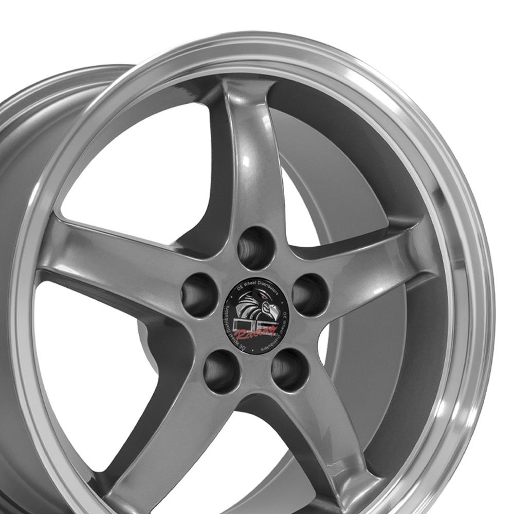 OE Wheels FR04B 17x9 Gloss Gunmetal Machined Lip wheel, 5x114.3, 24mm offset