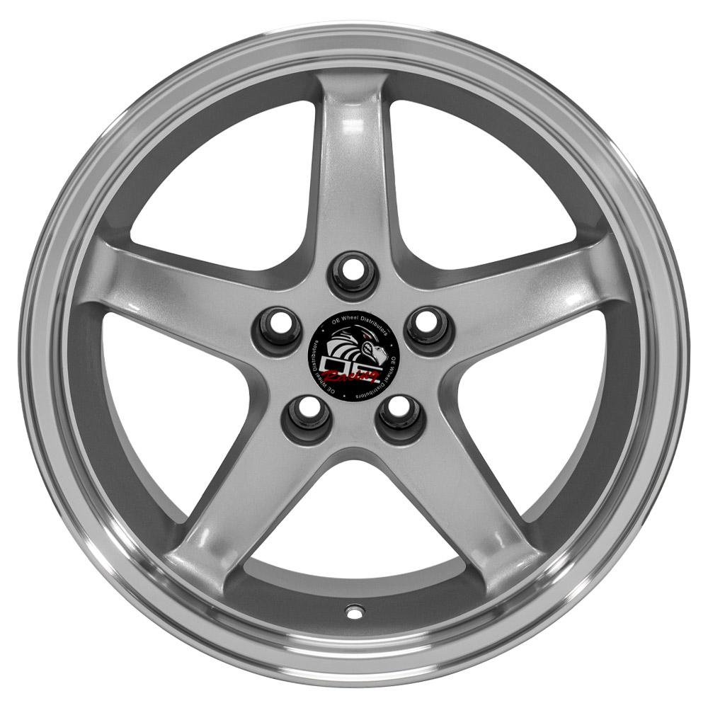 OE Wheels FR04B 17x9 Gloss Silver Machined Lip wheel, 5x114.3, 24mm offset