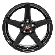 OE Wheels FR06B 18x9 Gloss Black wheel, 5x114.3, 24mm offset