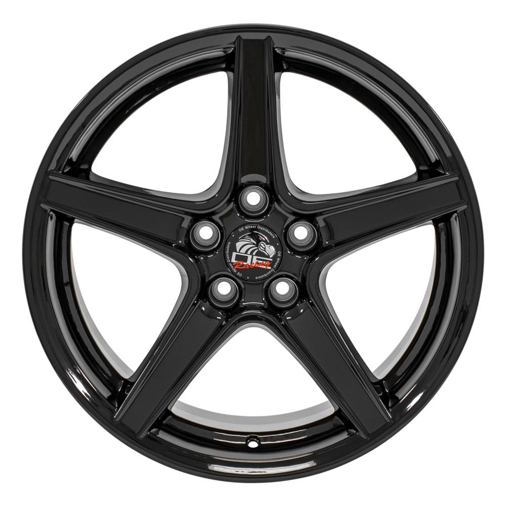Set of 4 OE Wheels FR06B 18x9 Gloss Black wheel, 5x114.3, 24mm offset