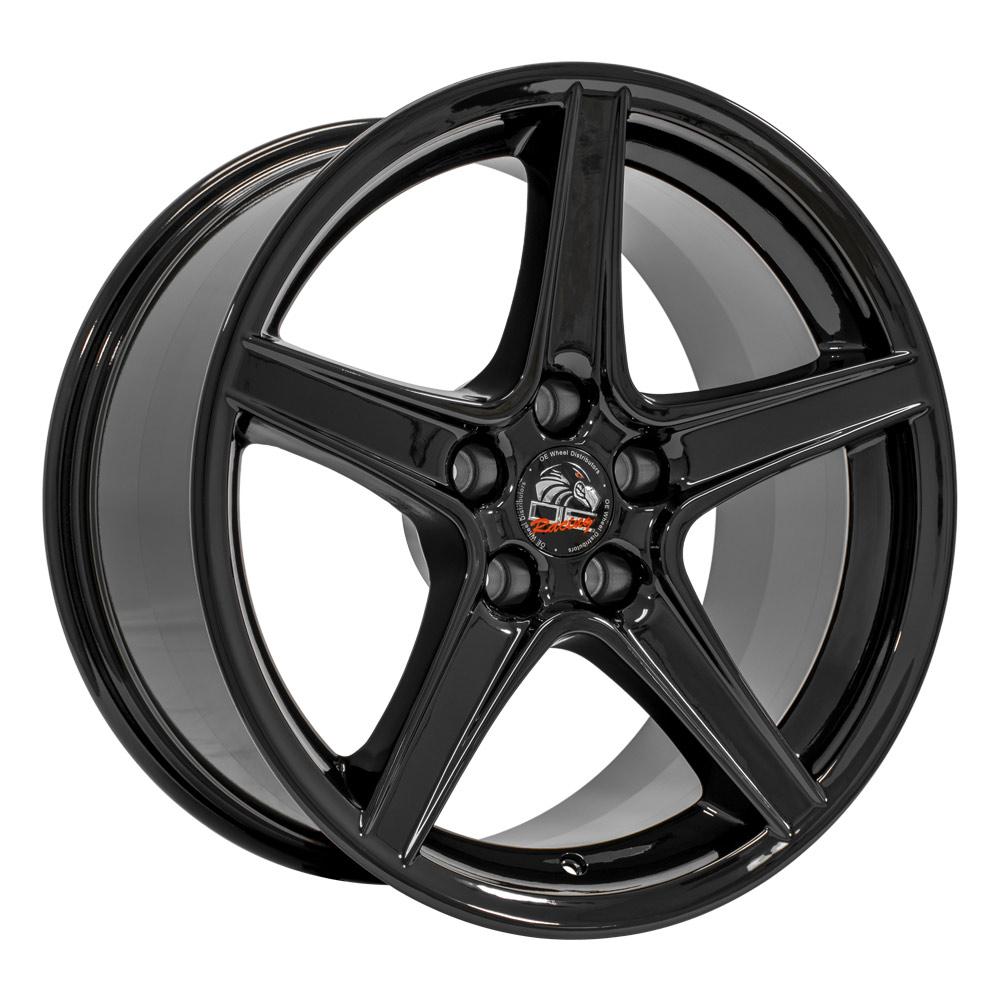 Set of 4 OE Wheels FR06B 18x9 Gloss Black wheel, 5x114.3, 24mm offset