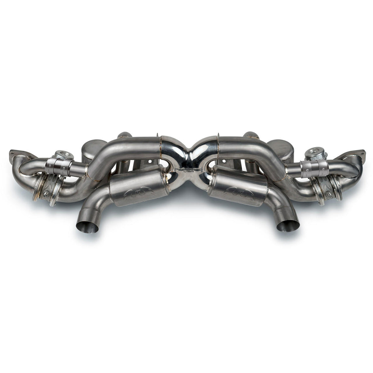 2022-2026 Porsche 718 GT4 RS Fabspeed Titanium Valved X-Pipe Cat-Back Exhaust System - image 2