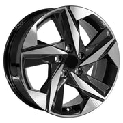 Set of 4 OE Wheels HY12 17x7 Gloss Black Machined wheel, 5x114.3, 49mm offset