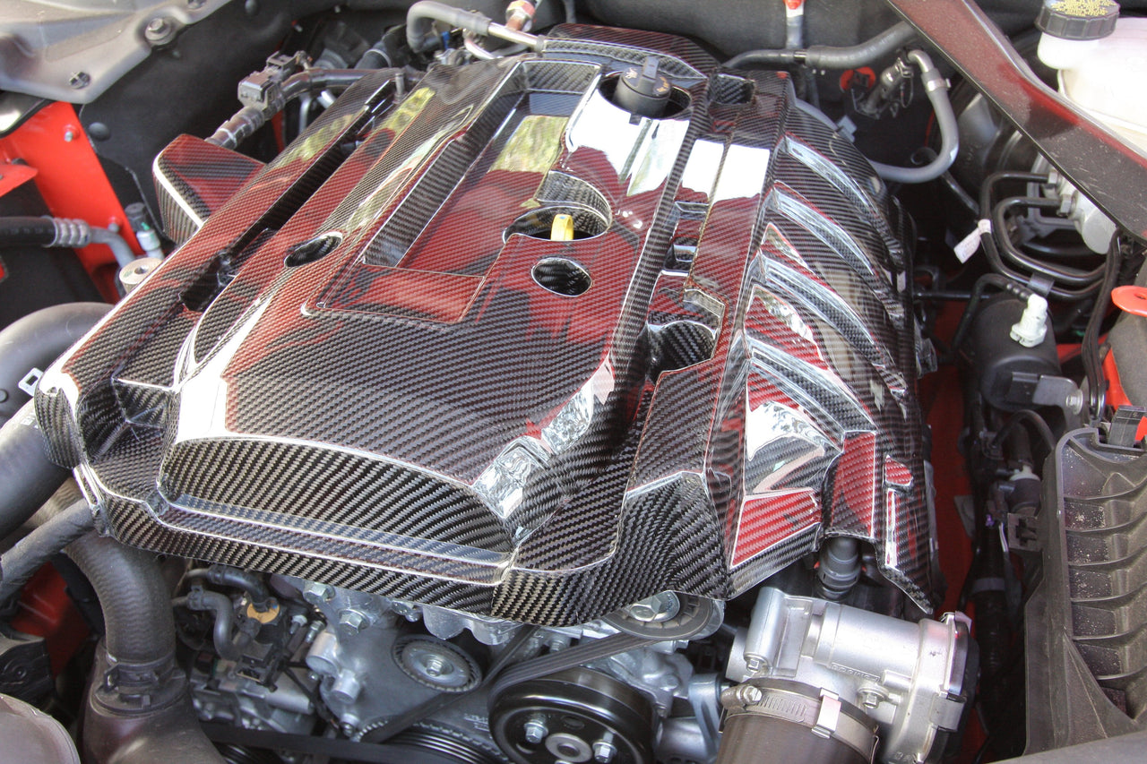 2015-2020 FORD MUSTANG ECOBOOST CARBON FIBER ENGINE COVER