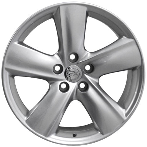 OE Wheels LX19 18x8 Gloss Hyper Silver wheel, 5x114.3, 35mm offset