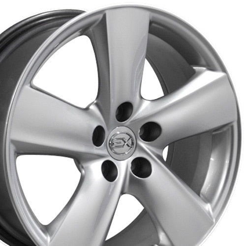 Set of 4 OE Wheels LX19 18x8 Gloss Hyper Silver wheel, 5x114.3, 35mm offset