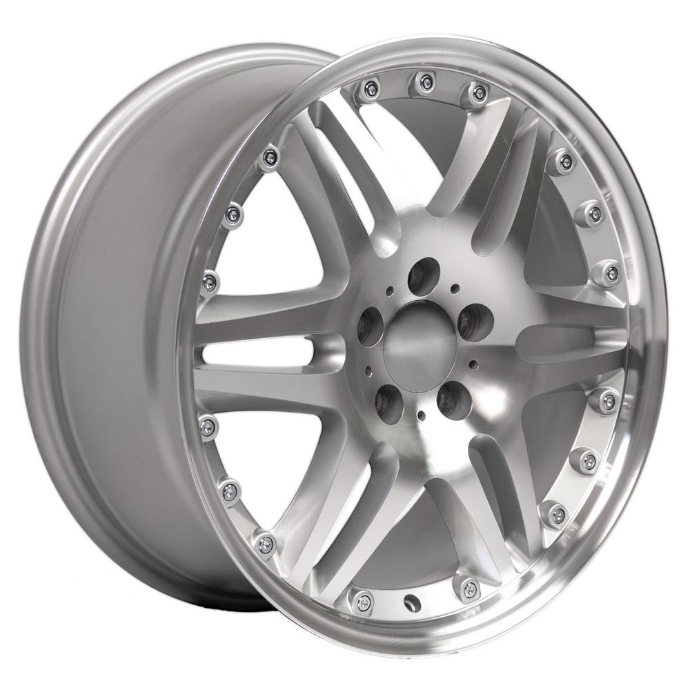 OE Wheels MB09 18x8.5 Gloss Silver Machined wheel, 5x112, 35mm offset