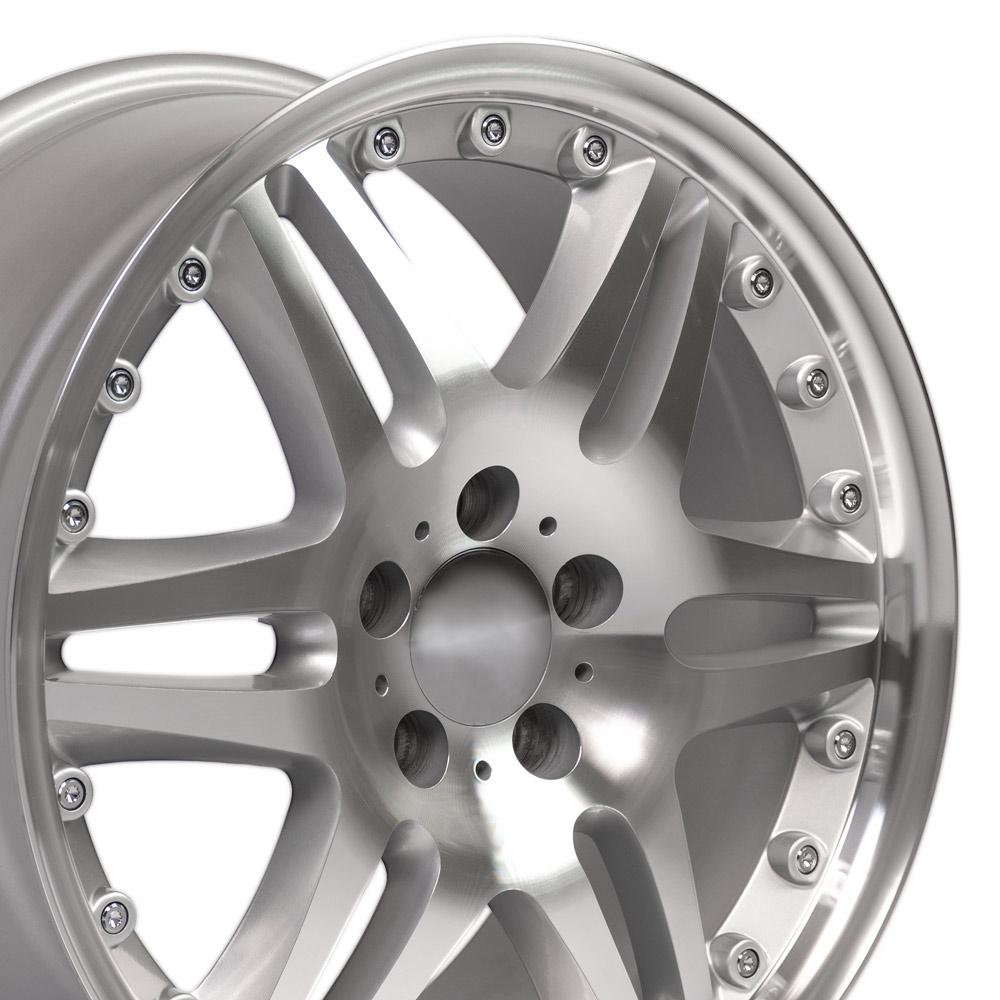 OE Wheels MB09 18x8.5 Gloss Silver Machined wheel, 5x112, 35mm offset