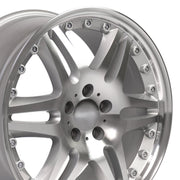 Set of 4 OE Wheels MB09 18x8.5 Gloss Silver Machined wheel, 5x112, 35mm offset